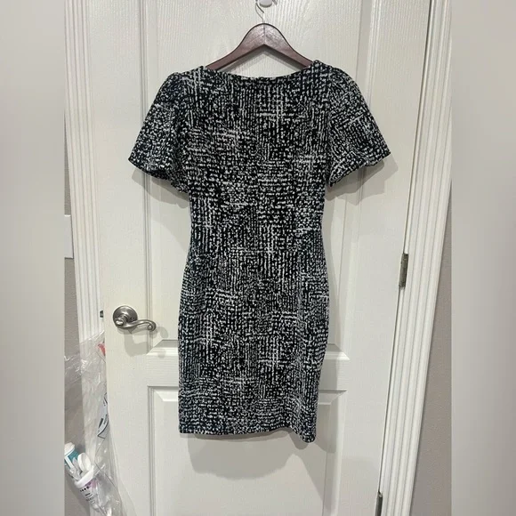 DKNY Black and White Patterned Mini Dress - Picture 2 of 7